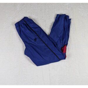 VTG Y2K Nike Windbreaker Track Pants Mens M Blue Swishy Tapered Zipper Ankle
